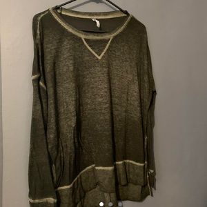 Long sleeve waffle shirt